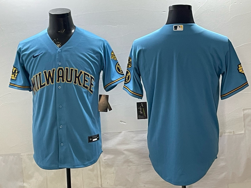 Men 2026 Milwaukee Brewers blank blue Game Nike MLB Jersey 0403003->milwaukee brewers->MLB Jersey